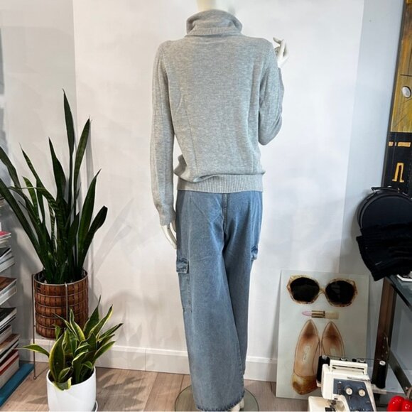 Talbots Season's Tweetings bird Zipper Cowl Christmas Lambswool Sweater - Picture 10 of 12